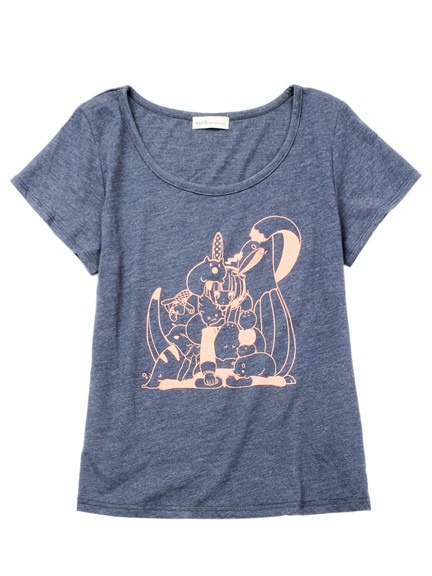 【椎名もた(ぽわぽわP)コラボ】meisaレディースTシャツ アースミュージック&エコロジー