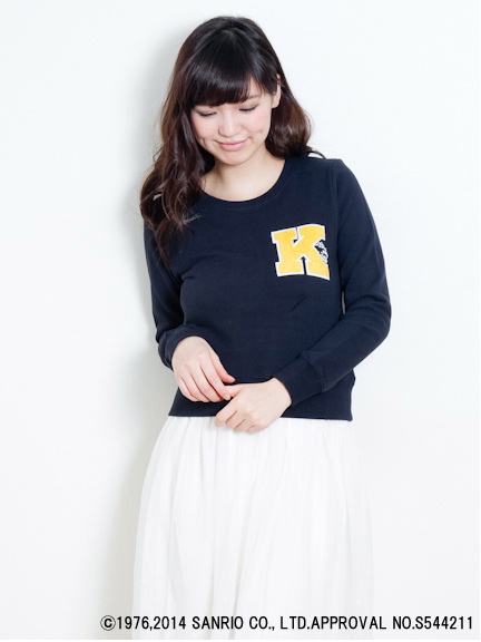 <サイズコンシェルジュ>HELLO KITTY カレッジトレーナー アースミュージック&エコロジー