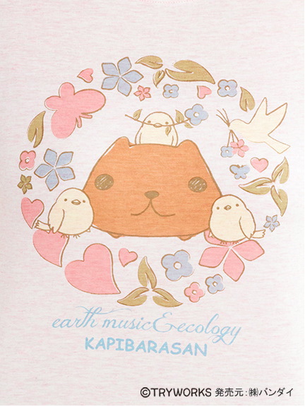 カピバラさんとアース。なかよしTシャツ
