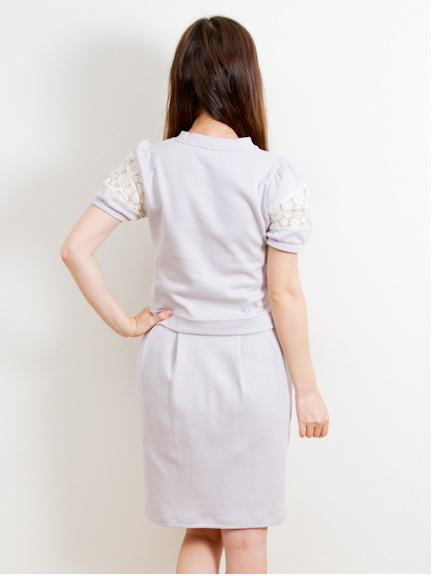 【earth×NEWS×Rayコラボ】レース切替えプルオーバー+スカートset