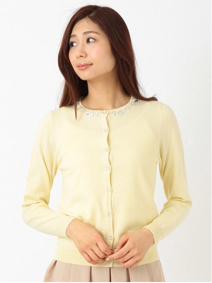 【40％OFF】earth music&ecology ビジューニットカーディガン