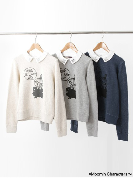 ムーミン☆earthビジュー衿付スウェット