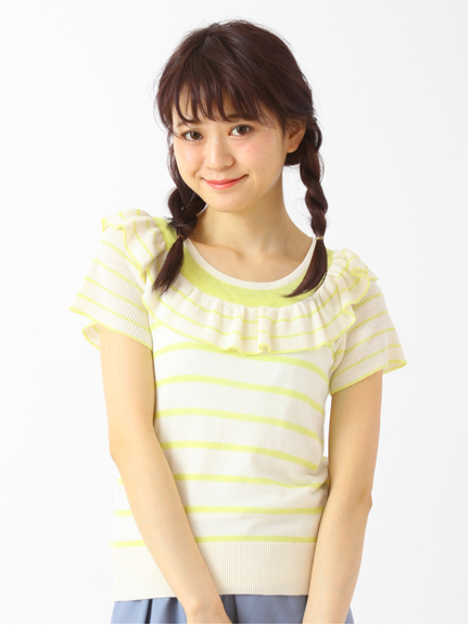 フリルボーダープルオーバー