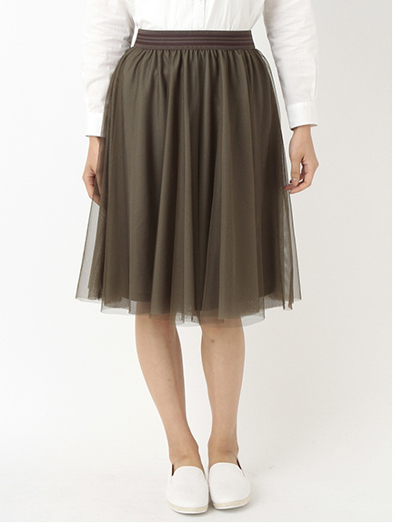 ウエストラインチュールスカート