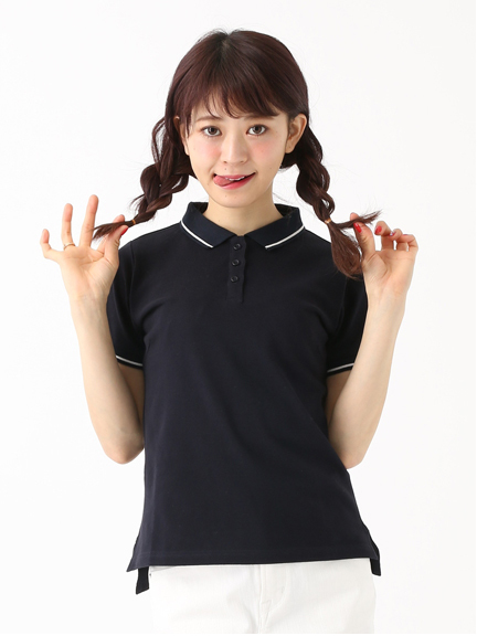 ライン入りポロシャツ