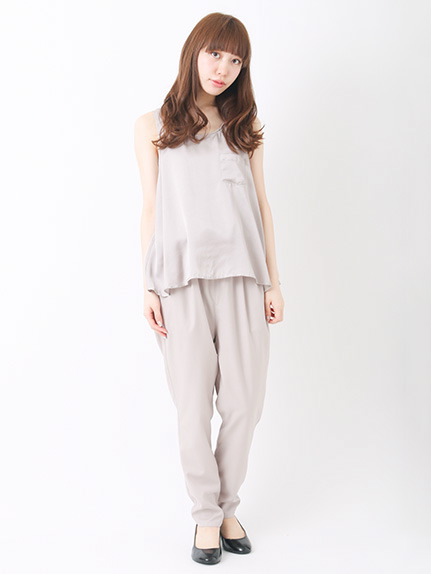 ノースリーブサロペット