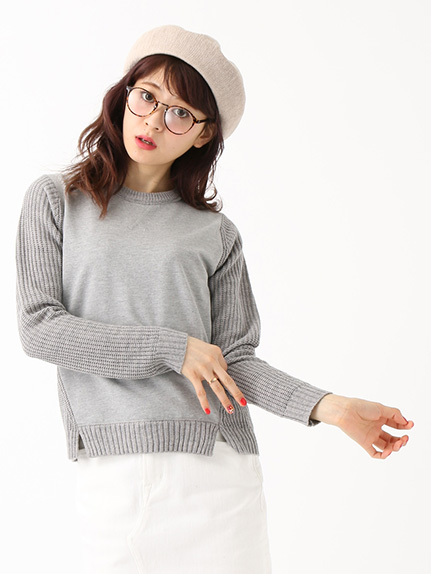 【Special Price】スウェットドッキングニットプルオーバー