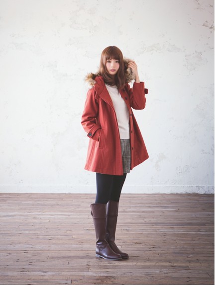 【矢野未希子着用】Aラインダッフルコート