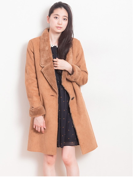 【先行受注】フェイクムートンステンカラ-コート