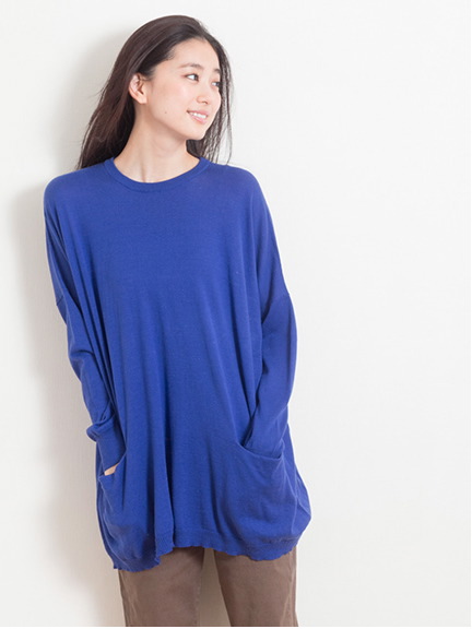 ボックスシルエットニットプルオーバー