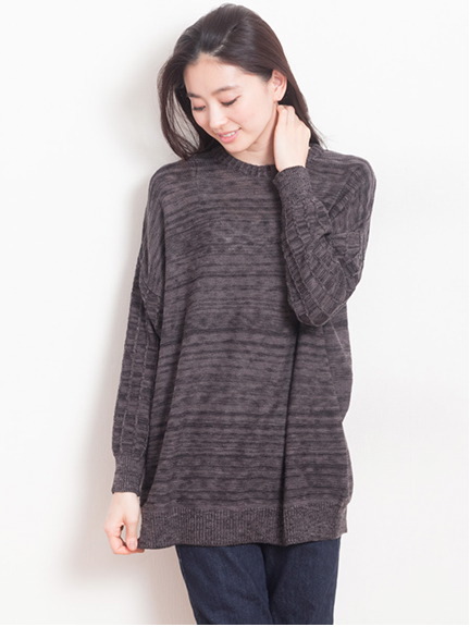 スラブニットチュニック