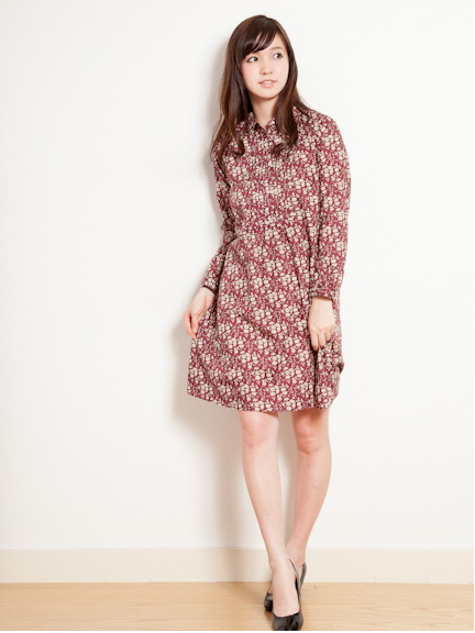 <サイズコンシェルジュ>Capel リバティ プリントシャツワンピース