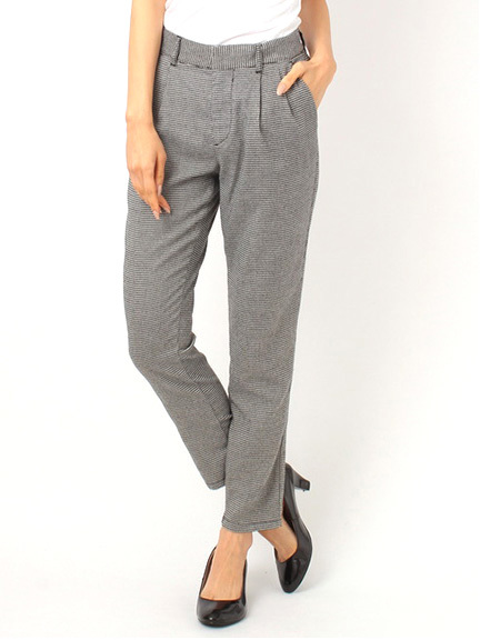 チェックテーパードパンツ