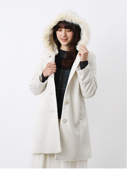 ・フードファー付きコート