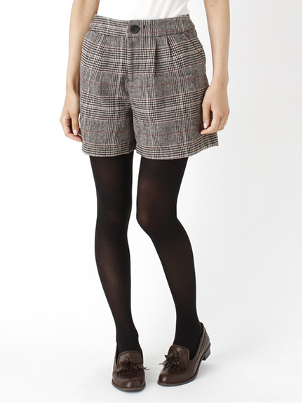 <もっともっともっともっと大きなサイズ>グレンチェックショートパンツ