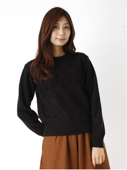 <もっともっともっともっと大きなサイズ>アーガイル編み柄プルオーバー