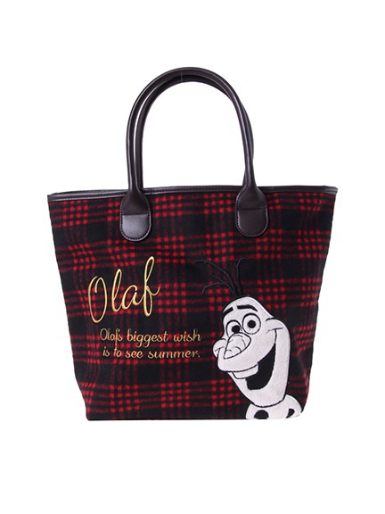 アナと雪の女王(olaf)★earthチェックバッグ