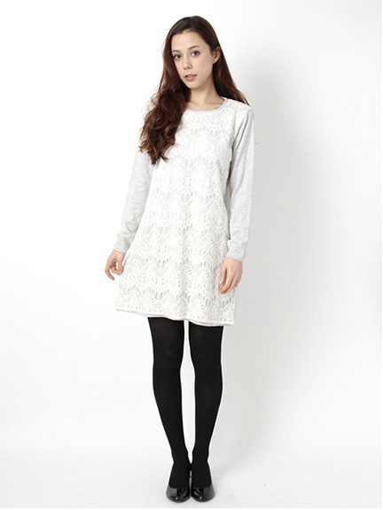 ・レースニットワンピース