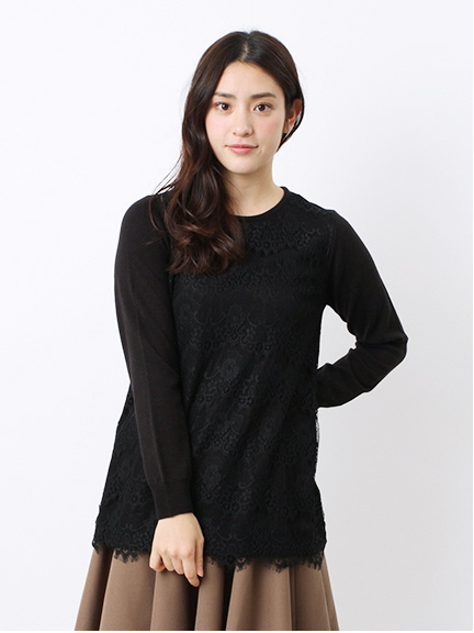 フロントレースニットチュニック