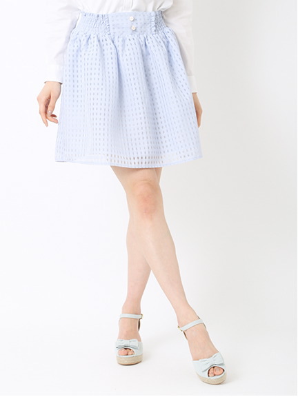 シースルーギンガムチェックスカート