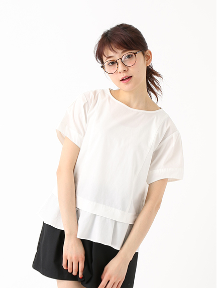 裾フリルブラウス