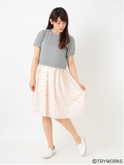 カピバラさん×earth ドッキングワンピース(アイボリー)