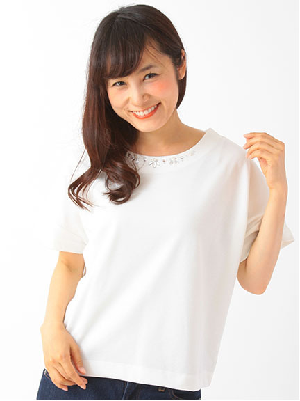 【Special Price】襟ぐりタックビジュープルオーバー