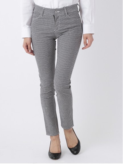 ギンガムチェックスキニーパンツ