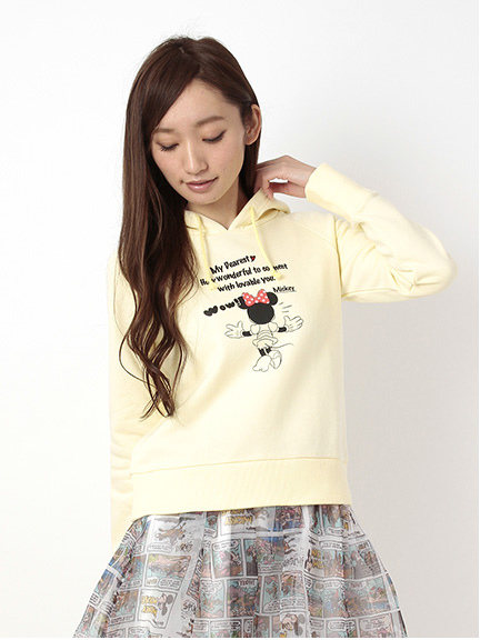 E hyphen world gallery ミニーメッセージパーカー