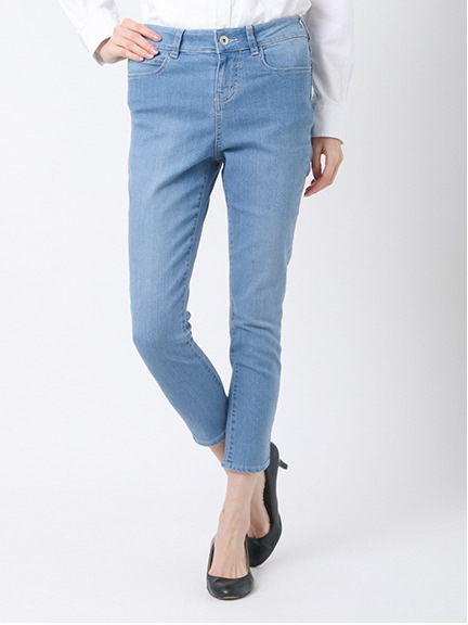 デニムアンクルスキニーパンツ