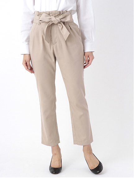 【50％OFF】E hyphen world gallery リボン付きテーパードパ