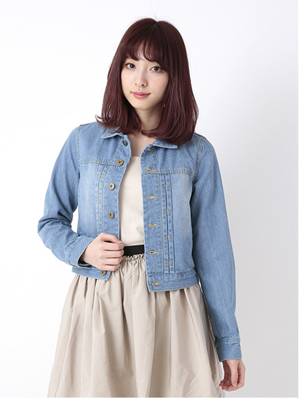 ・タックデザインデニムGジャン