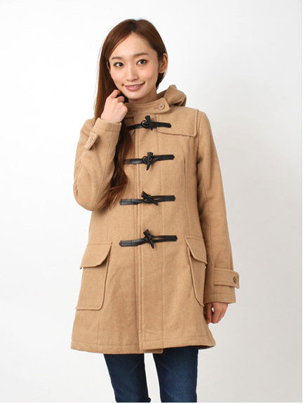 ロングダッフル長袖コート