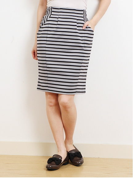 ボーダータイトスカート