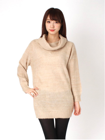 オフタートルニットワンピース