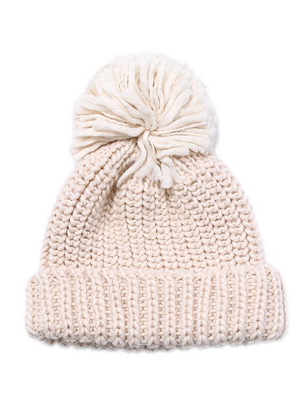ポンポンニット帽