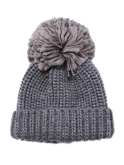 ポンポンニット帽