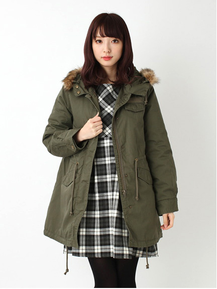 キルティング裏モッズコート