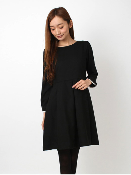 ウエスト切替Aラインワンピース