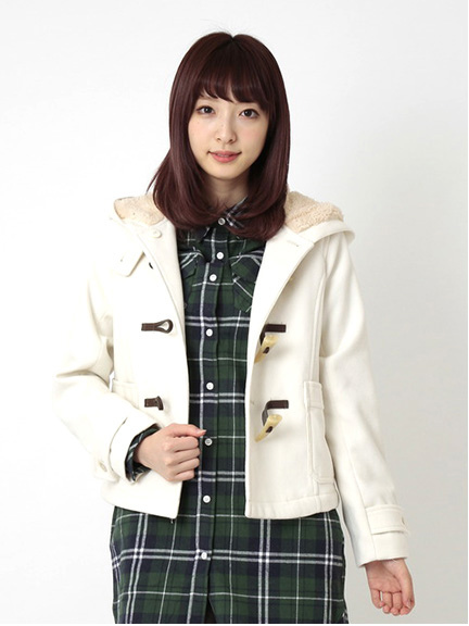 フード裏ボアショートダッフルコート