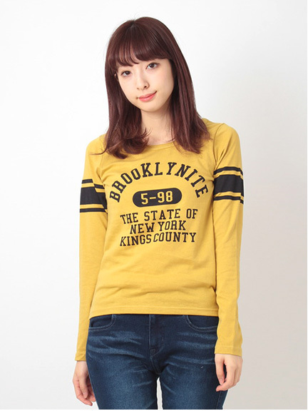 カレッジロゴ長袖Tシャツ