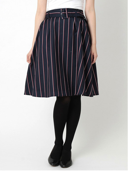 【60%OFF】E hyphen world gallery ベルト付膝丈スカート