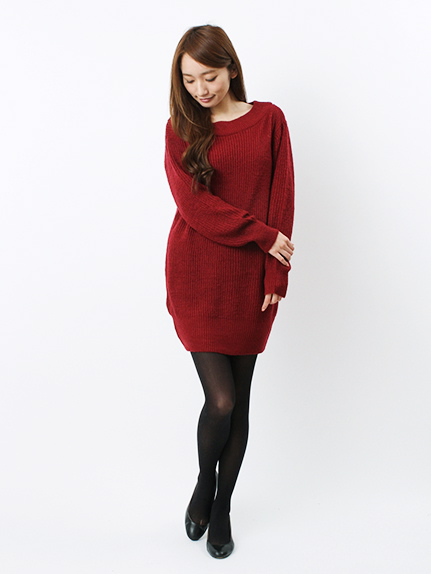 もこもこ畦ニットOP