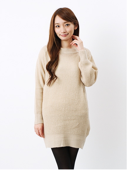 もこもこ畦ニットOP