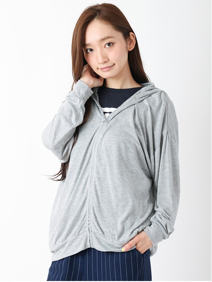 ・杢調ガーゼジップパーカー