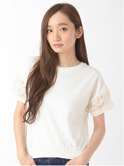 【Special Price】・3Dレース袖切替プルオーバー