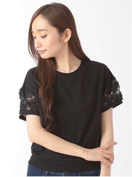 【Special Price】・3Dレース袖切替プルオーバー