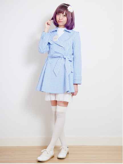 Gingham check Coat アースミュージック&エコロジー