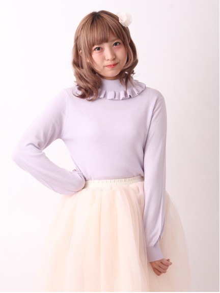 Frill Turtle Knit