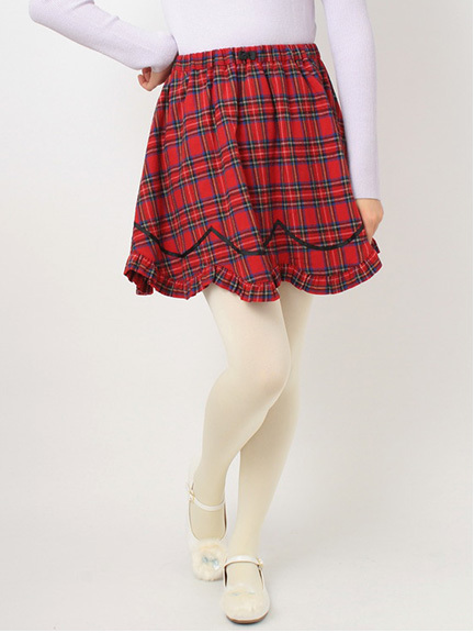 Check Frill Skirt
